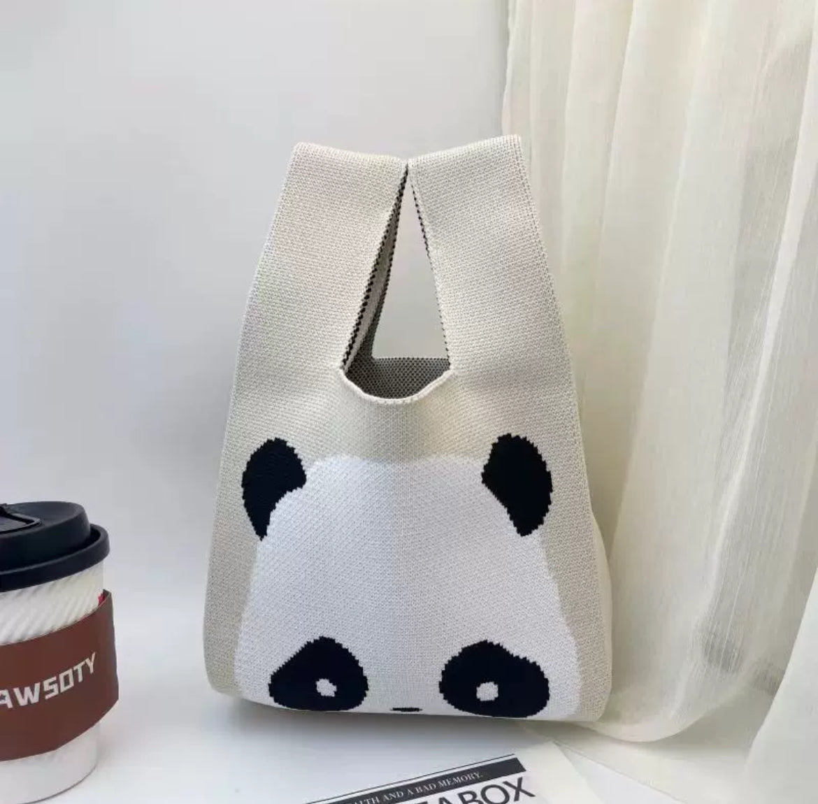 Panda Knitted Bag Tote Vest Bag