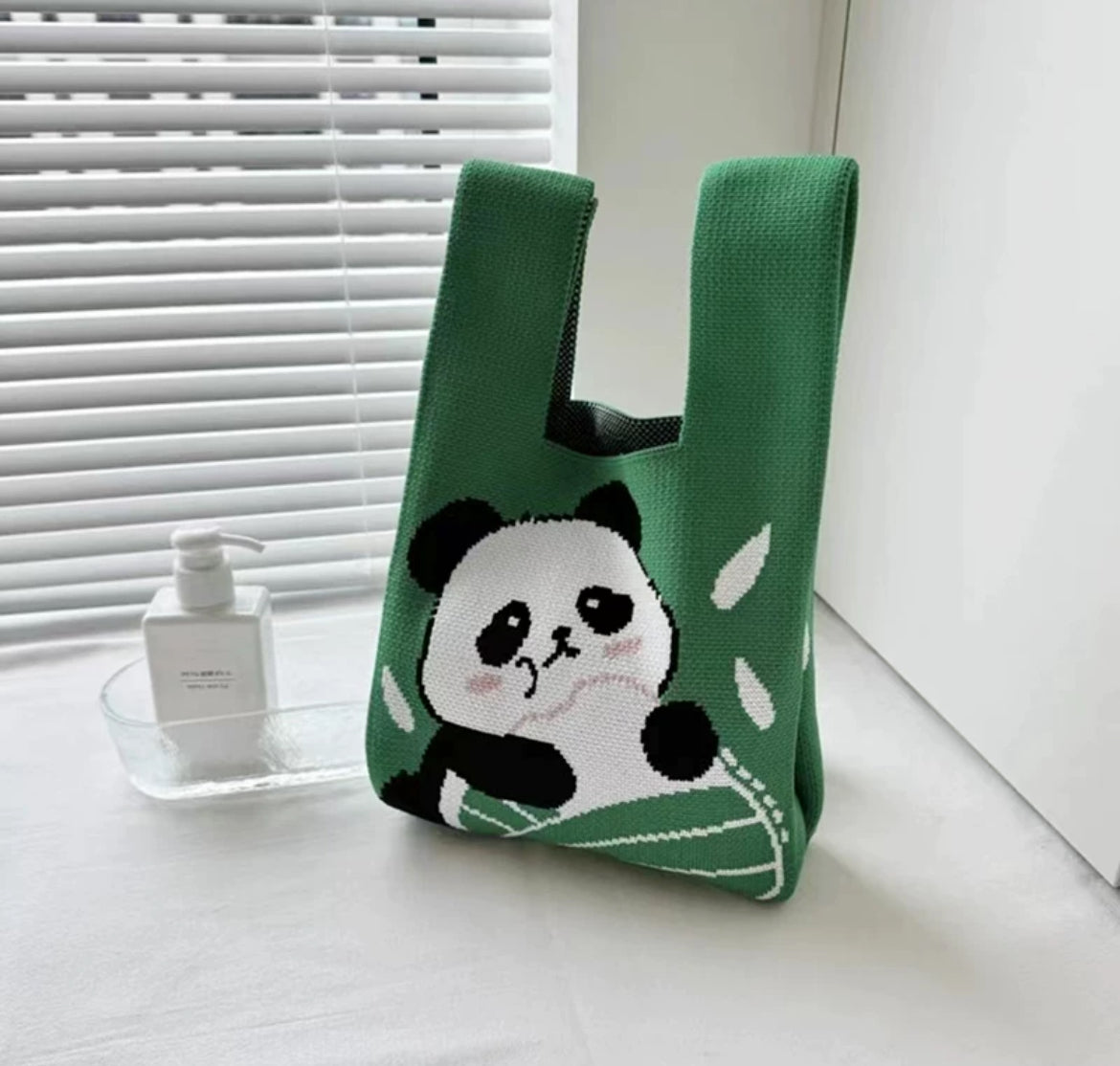 Panda Knitted Bag Tote Vest Bag