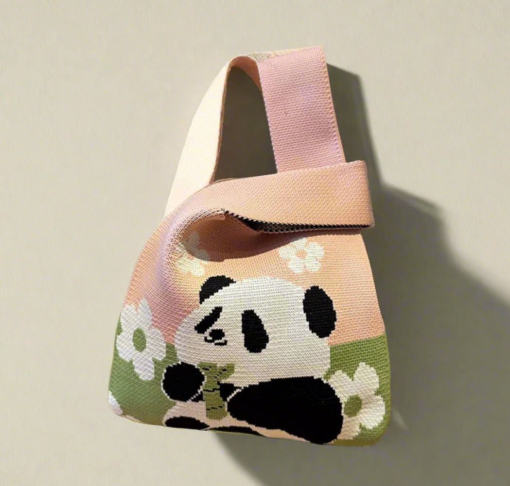 Panda Knitted Bag Tote Vest Bag