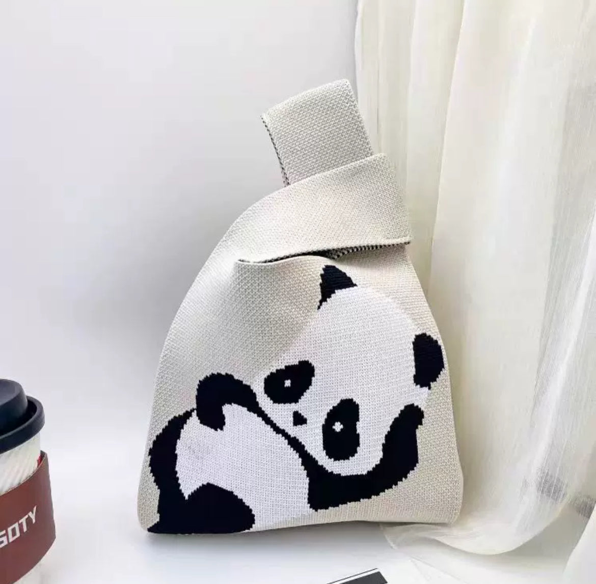 Panda Knitted Bag Tote Vest Bag