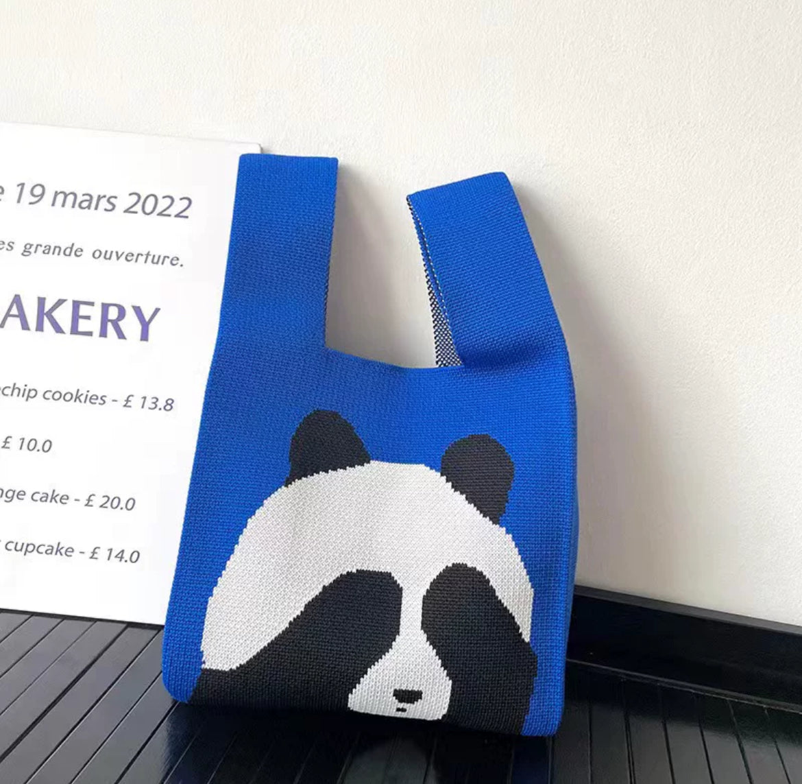 Panda Knitted Bag Tote Vest Bag